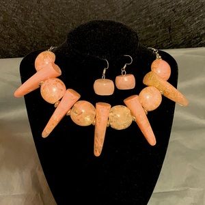 Coral Chunky Bead Necklace